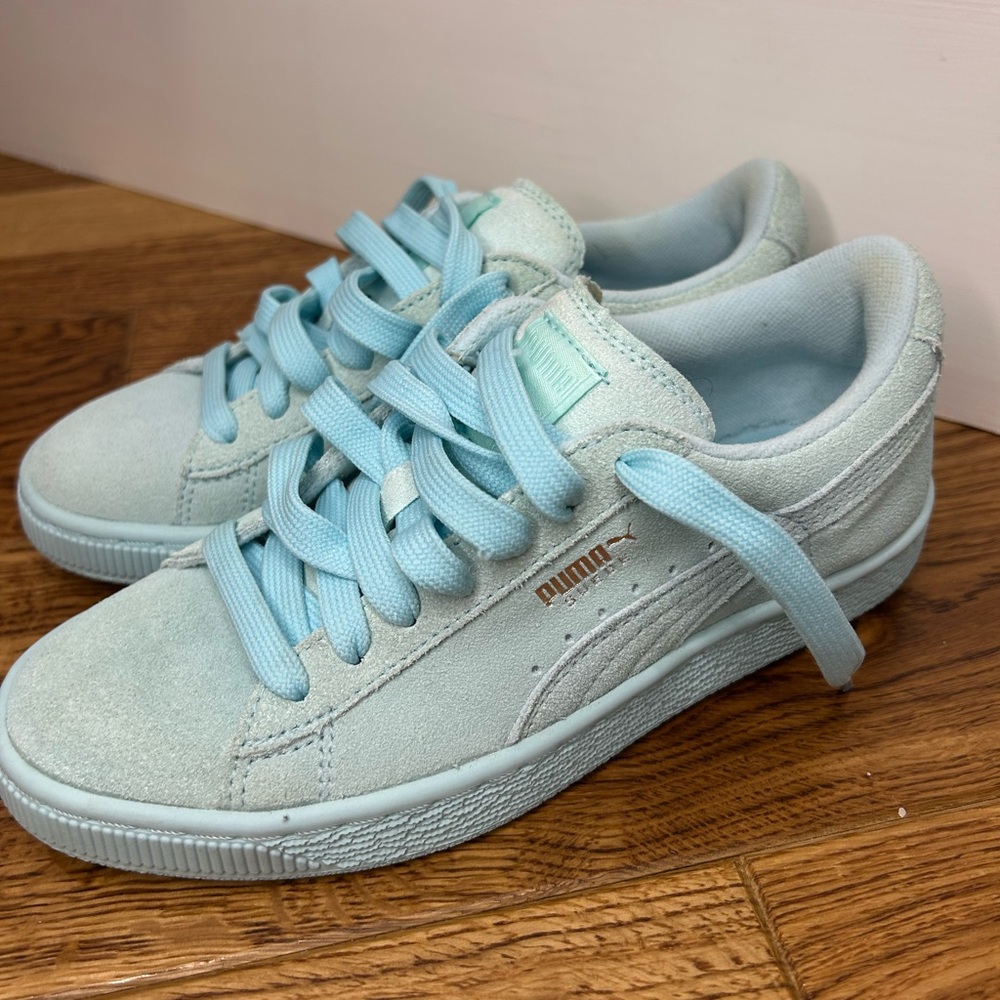 Puma Sky Blue Suede Sneakers